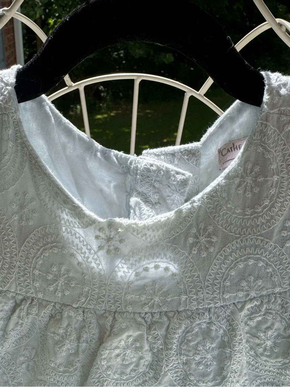 Catherine Malandrino light blue sleeveless eyelet dress. Size 2T